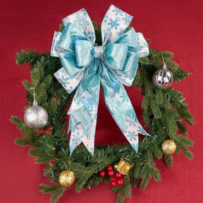 Posh Paper Christmas Ribbons, Silver Glittered Satin Ribbons - 2 1⁄2'' x 32 Yards