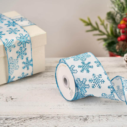 Posh Paper Christmas Ribbons, Silver Glittered Satin Ribbons - 2 1⁄2'' x 32 Yards