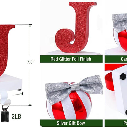 Posh Paper Christmas Stocking Hangers, Set of 3 with Letter JOY