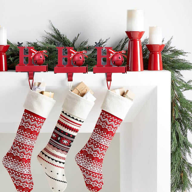 Posh Paper Christmas Stocking Holders, Pack of 3,  5 1⁄2“ x 5“, 2lbs On Each Hook