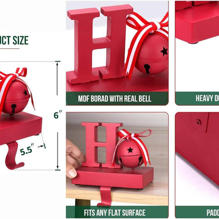 Posh Paper Christmas Stocking Holders, Pack of 3,  5 1⁄2“ x 5“, 2lbs On Each Hook