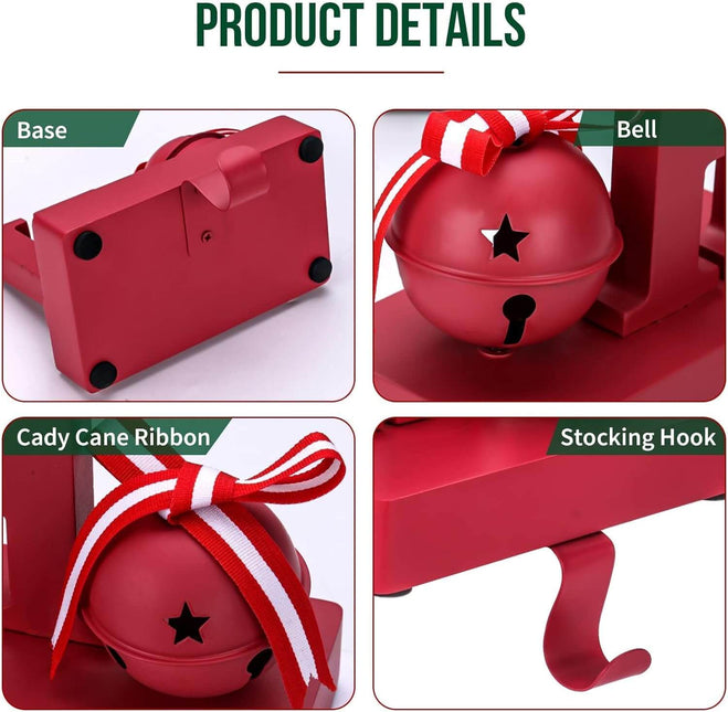 Posh Paper Christmas Stocking Holders, Pack of 3,  5 1⁄2“ x 5“, 2lbs On Each Hook