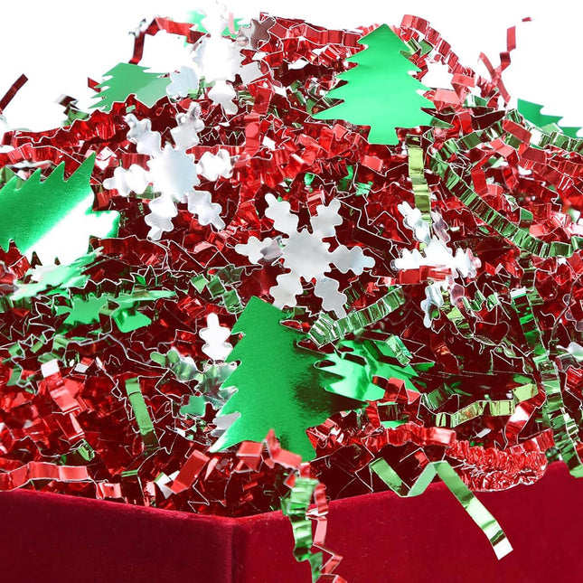Posh Paper Crinkle Paper, Cut Paper, Shred Paper Filler, Christmas Tree Pattern