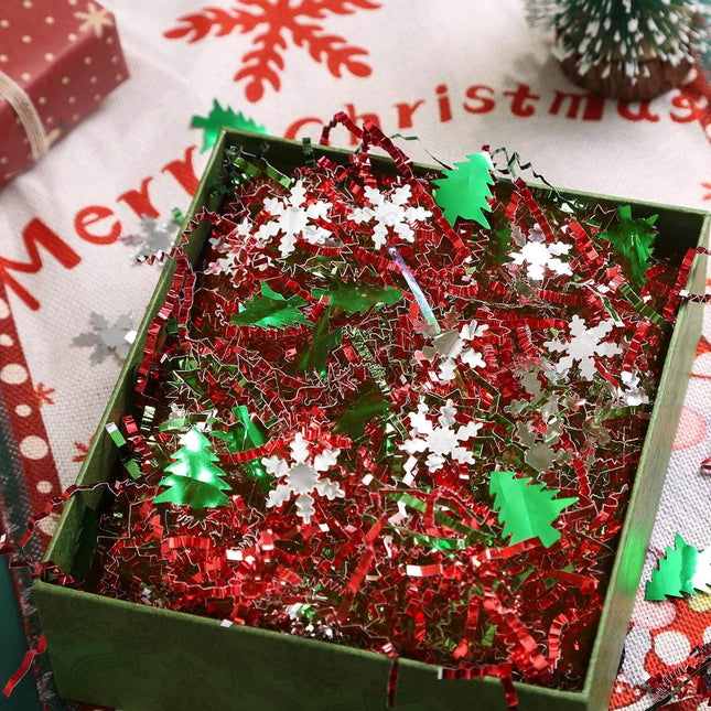 Posh Paper Crinkle Paper, Cut Paper, Shred Paper Filler, Christmas Tree Pattern