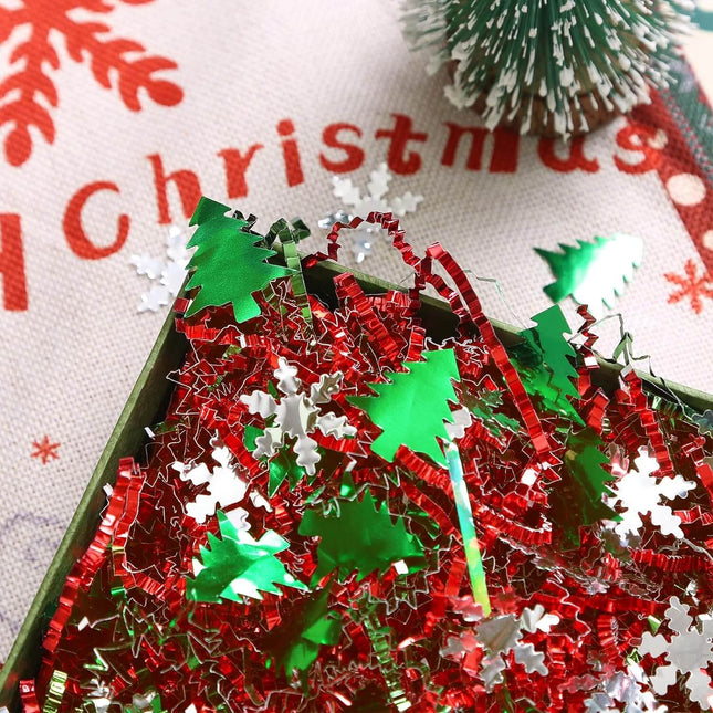 Posh Paper Crinkle Paper, Cut Paper, Shred Paper Filler, Christmas Tree Pattern