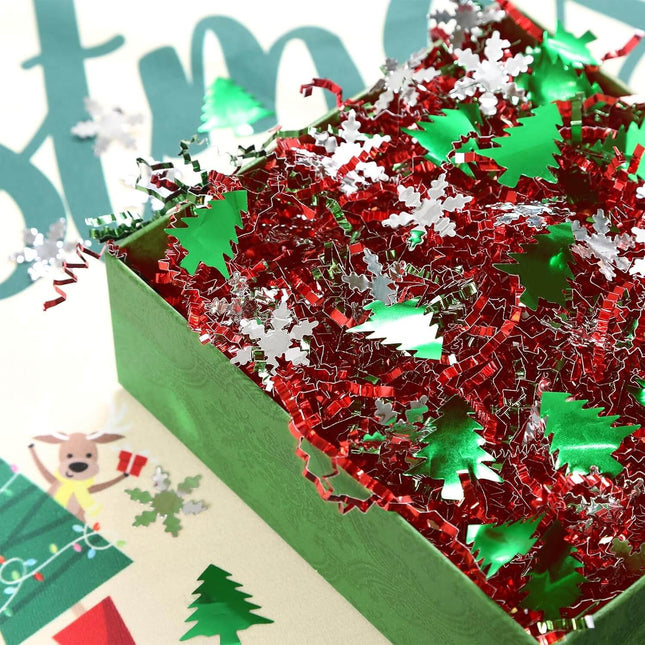 Posh Paper Crinkle Paper, Cut Paper, Shred Paper Filler, Christmas Tree Pattern