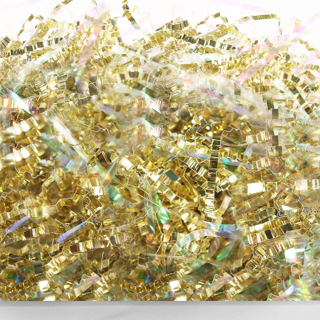 Posh Paper Crinkle Paper Filler, Crinkle Shredded Paper Shredded, Metallic Gold