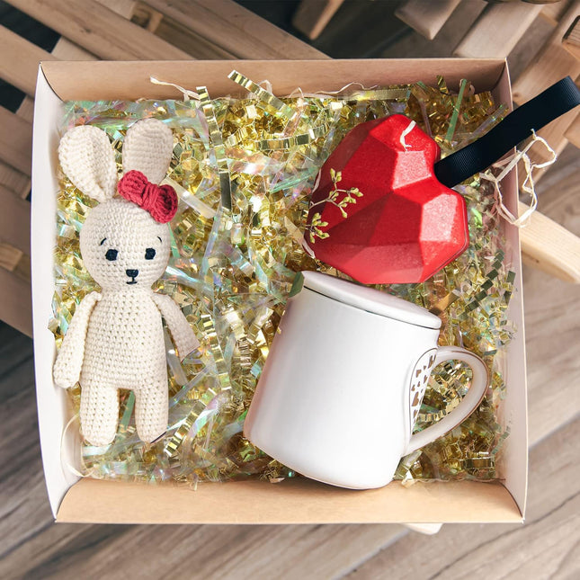 Posh Paper Crinkle Paper Filler, Crinkle Shredded Paper Shredded, Metallic Gold