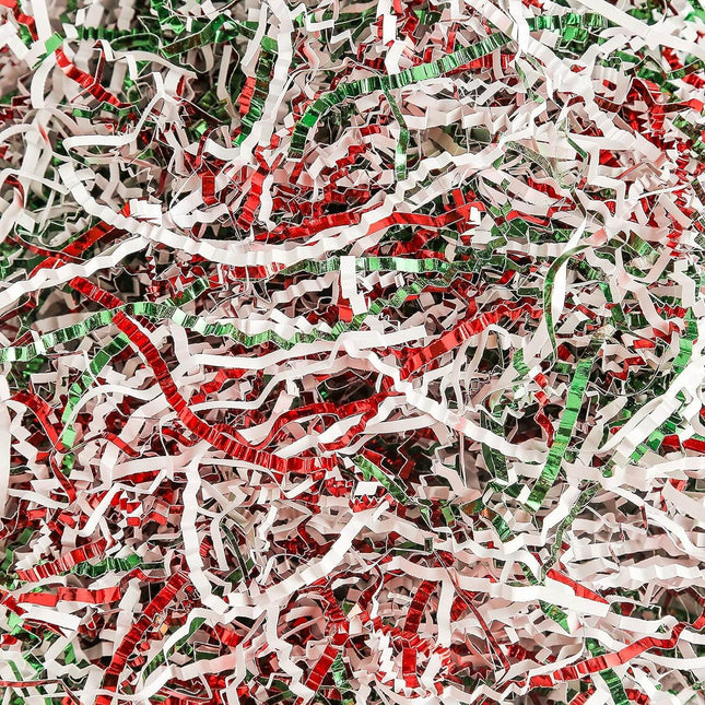 Posh Paper Crinkle Paper, Red Green White Gift Wrapping Filler, 1/2 LbPosh Paper Crinkle Paper, Red Green White Gift Wrapping Filler, 1/2 Lb