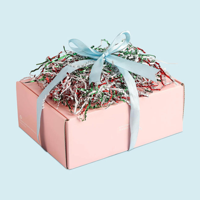 Posh Paper Crinkle Paper, Red Green White Gift Wrapping Filler, 1/2 Lb