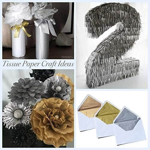 Gold & Silver Tissue Paper, Set of 60