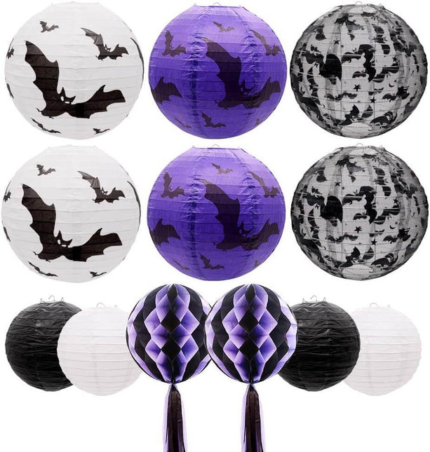 Halloween Paper Lantern Party Set, 12Pcs