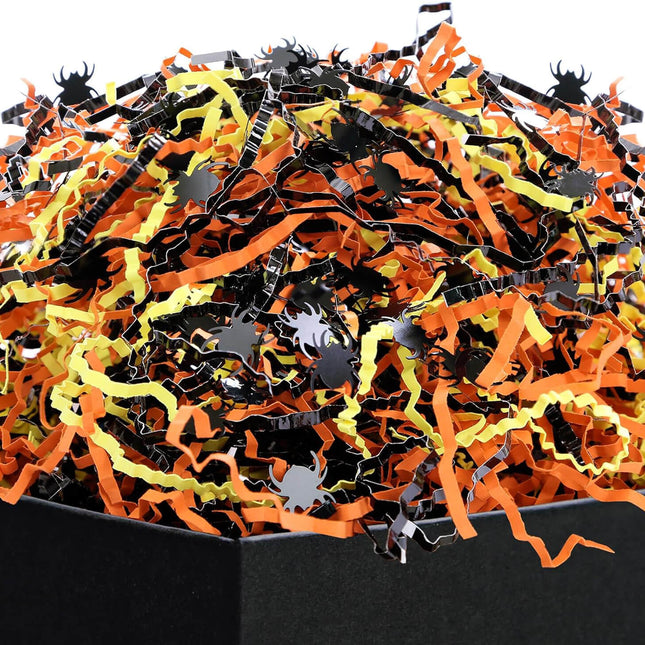 Posh Paper Halloween Themed Crinkle Paper, Spooky Crinkle Cut Paper Filler