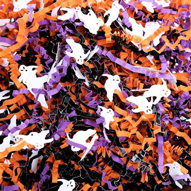 Posh Paper Halloween Themed Crinkle Paper, Spooky Ghost Crinkle Cut Paper