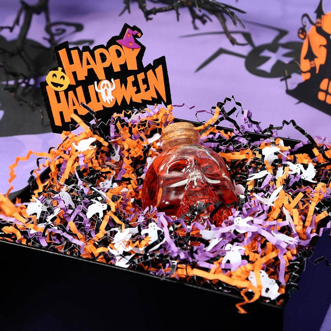 Posh Paper Halloween Themed Crinkle Paper, Spooky Ghost Crinkle Cut Paper