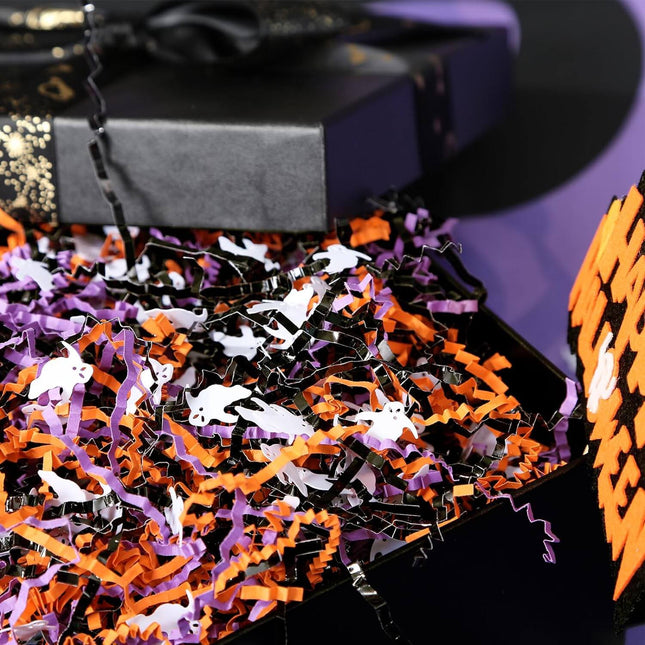 Posh Paper Halloween Themed Crinkle Paper, Spooky Ghost Crinkle Cut Paper