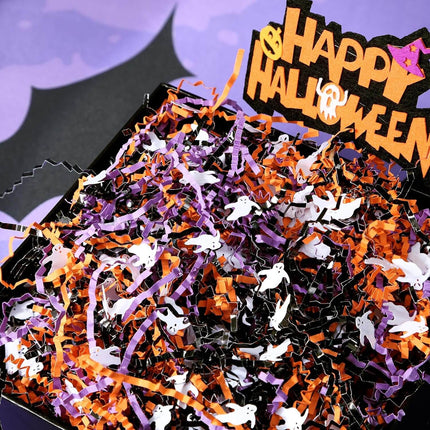 Posh Paper Halloween Themed Crinkle Paper, Spooky Ghost Crinkle Cut Paper