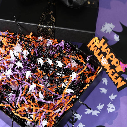 Posh Paper Halloween Themed Crinkle Paper, Spooky Ghost Crinkle Cut Paper