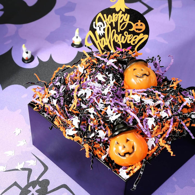 Posh Paper Halloween Themed Crinkle Paper, Spooky Ghost Crinkle Cut Paper