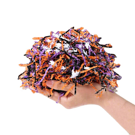 Posh Paper Halloween Themed Crinkle Paper, Spooky Ghost Crinkle Cut Paper Filler