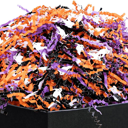 Posh Paper Halloween Themed Crinkle Paper, Spooky Ghost Crinkle Cut Paper