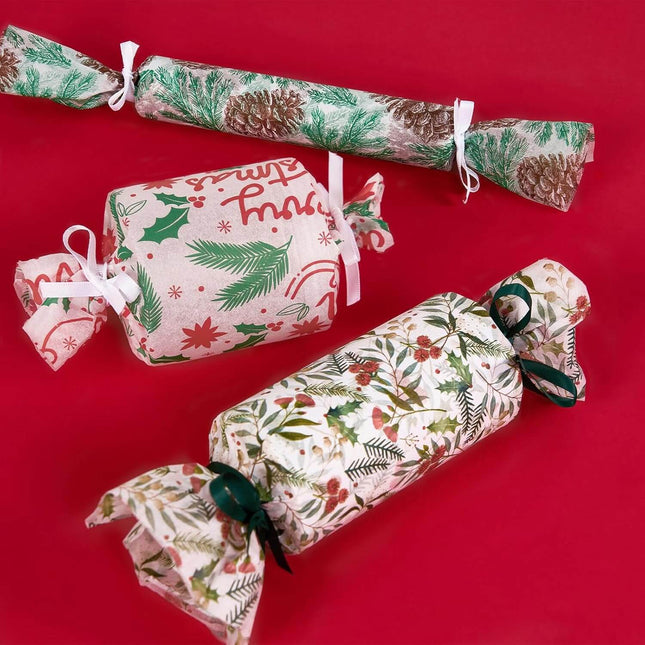 Posh Paper Bulk Tissue Paper, 20" x 14", Pack of 100, Christmas Red Green