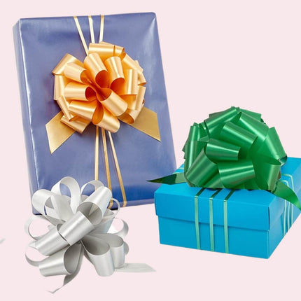 Posh Paper Ribbon Bows, Gift Pull Bows for Gift Wrapping, Pack of 48