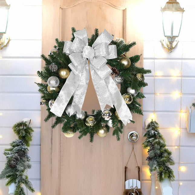 Posh Paper White Ribbons, Christmas Ribbons Wired, 2 1⁄2“ x  40 Yards