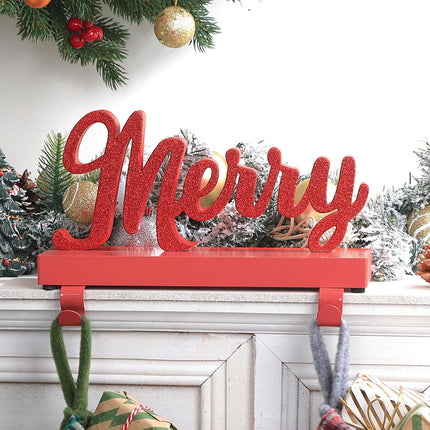 Red "MERRY" Christmas Stocking Holders, Pack of 2