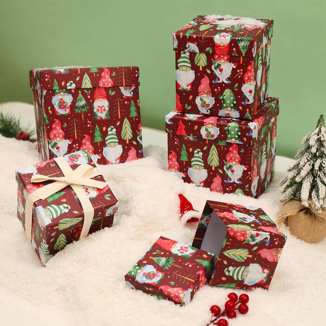 Santa Claus Christmas Nesting Gift Box, Set of 5