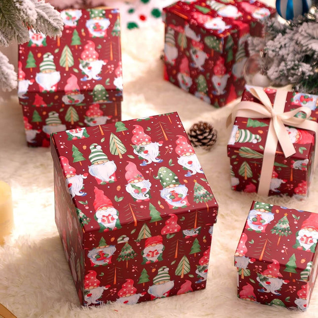 Santa Claus Christmas Nesting Gift Box, Set of 5