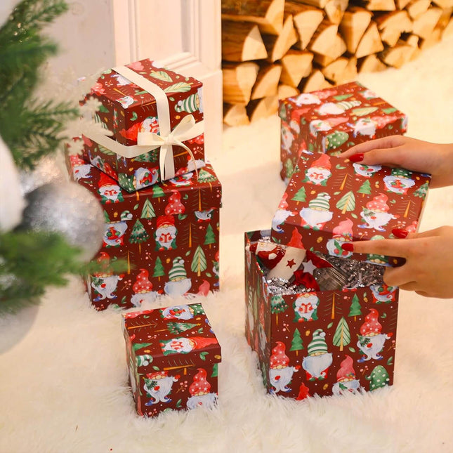 Santa Claus Christmas Nesting Gift Box, Set of 5