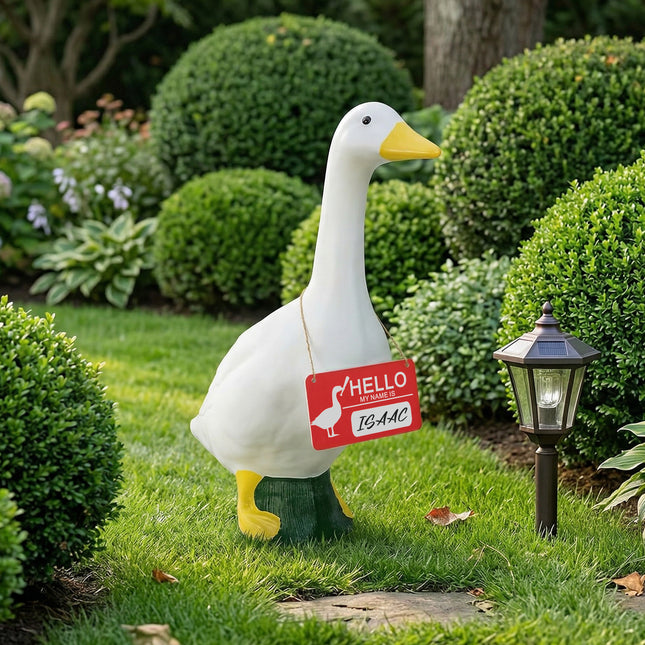 FLAIR GIFTS 4PCS Writable Sign Board Set for 23in Proch Goose Statue