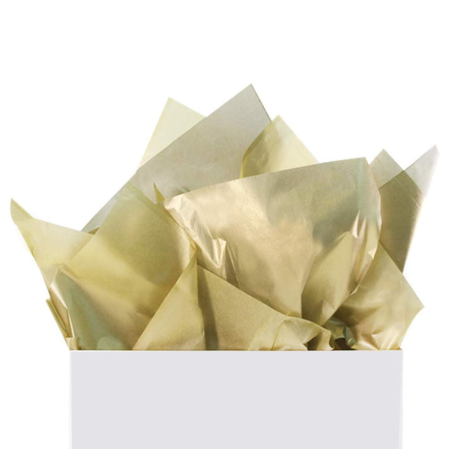 UNIQOOO Large 26X20 Inch 60 Sheets Metallic Gold Foil Gift Tissue Paper Bulk, Recyclable Durable for Gift Bags Box Gift Wrapping DIY Craft, Wedding Birthday Party Favor Decor, Shredded Filler, Pinata