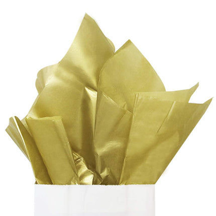 UNIQOOO Large 26X20 Inch 60 Sheets Metallic Gold Foil Gift Tissue Paper Bulk, Recyclable Durable for Gift Bags Box Gift Wrapping DIY Craft, Wedding Birthday Party Favor Decor, Shredded Filler, Pinata