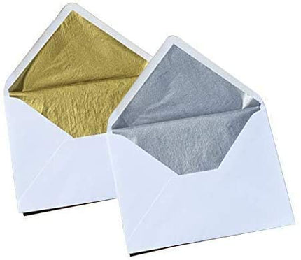 UNIQOOO 60 Sheets Metallic Gold Silver Gift Tissue Paper Set, 20X26 in, Recyclable Durable for Gift Bag Box Gift Wrapping DIY Craft, Wedding Birthday Party Favor Decor, Shredded Filler