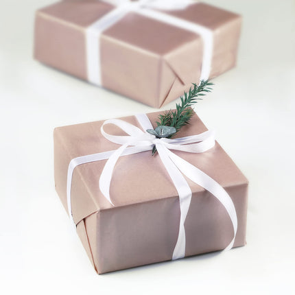 UNIQOOO 100 Sheets 20X14 Premium Metallic Rose Gold Champagne Gold Tissue Gift Wrap Paper Bulk Recyclable Gift Wrapping Accessory - Perfect for Small Gift Bags, Wedding, Party, DIY Craft