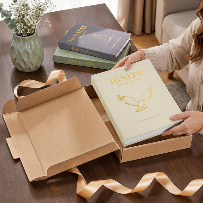 Decorative Books for Home Decor, Set of 3 Faux Books with Hidden Storage, Linen Fake Book Box for Coffee Table Bookshelf Decor (Minimalist begie-green-grey)