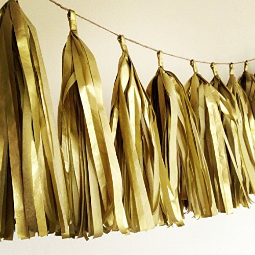 UNIQOOO Large 26X20 Inch 60 Sheets Metallic Gold Foil Gift Tissue Paper Bulk, Recyclable Durable for Gift Bags Box Gift Wrapping DIY Craft, Wedding Birthday Party Favor Decor, Shredded Filler, Pinata