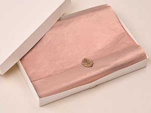 UNIQOOO 100 Sheets 20X14 Premium Metallic Rose Gold Tissue Gift Wrap Paper Bulk, Great for Gift Bag, Recyclable Gift Wrapping Accessory, Perfect for Small Gift Bags, Pinata, Wedding, Party, Cutout