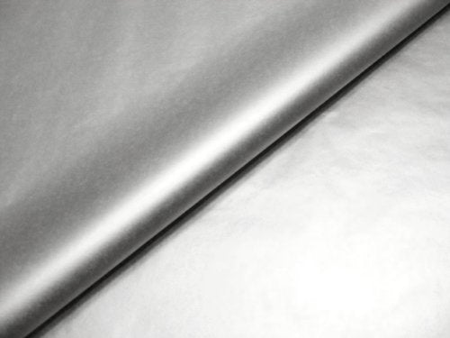 UNIQOOO 100 Sheets Metallic Silver Foil Gift Tissue Paper Bulk, 20X14 Inch, Art Wrapping Paper For Gift Bag Box Packing, Wedding Birthday Party Favor, Pom Pom Piñata Tassel