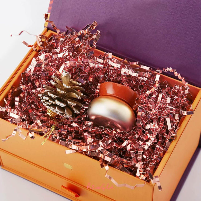 Posh Paper Crinkle Cut Paper, Crinkle Shredded Paper, Rose Gold